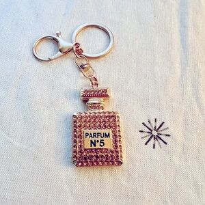 Bling Perfume No. 5 Bottle Purse Charm/Keychain